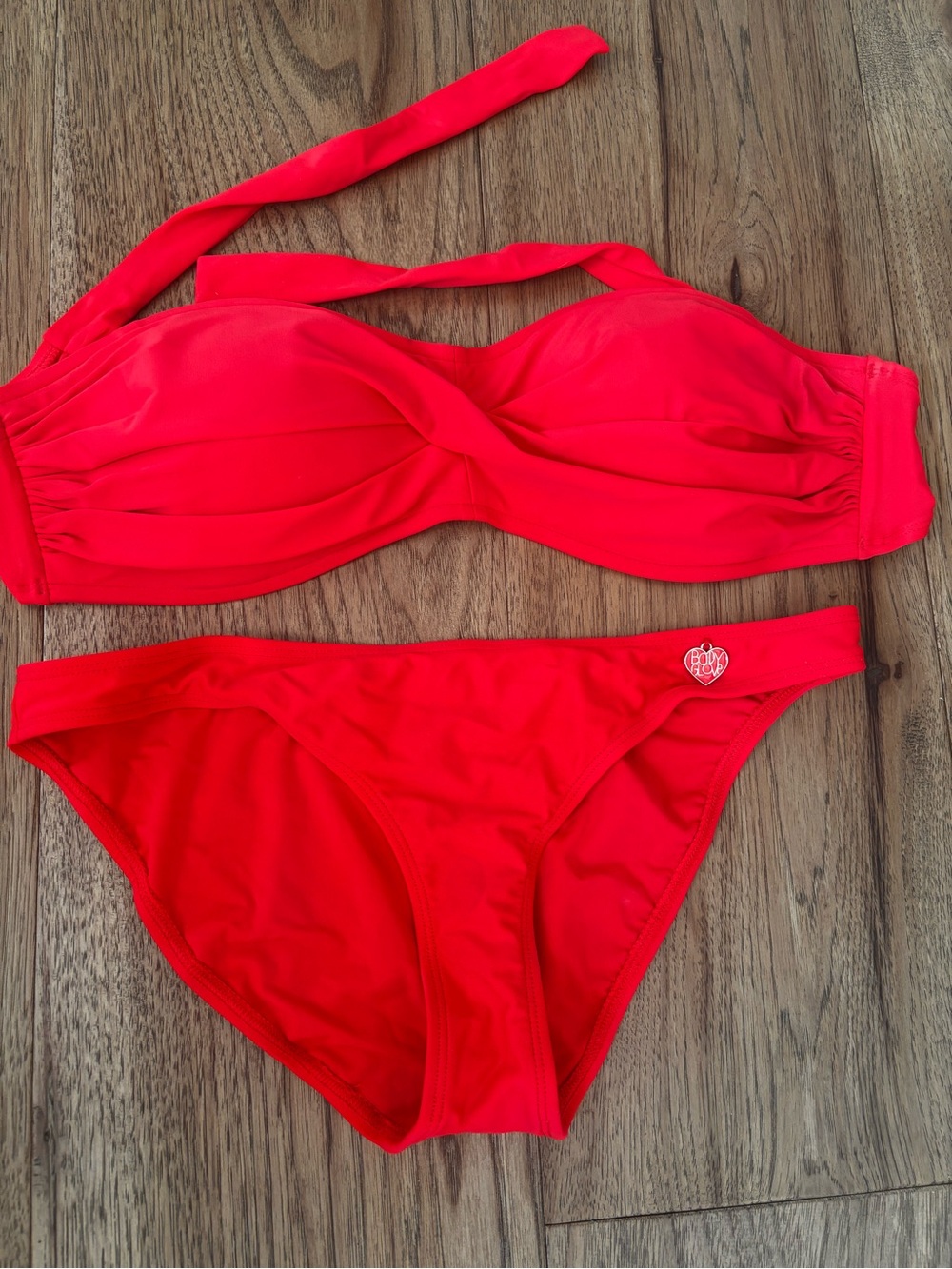 BNWOT- Body Glove Red Bandeau Bikini Set
